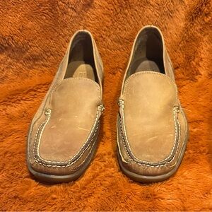 Timberland Brown Leather Slip On Loafers Shoes Men’s Size 9 Casual Preppy Driver